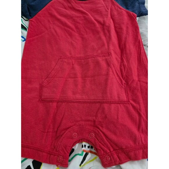 NWT Carter's Boys' 2 Piece Playwear Set Sz 9m Rompers Airplanes and Red - Picture 5 of 5